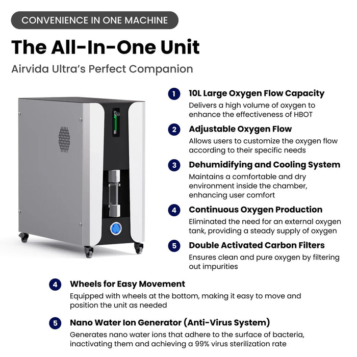 Airvida Ultra 2.0 ATA Adjustable Pressure Hyperbaric Chamber