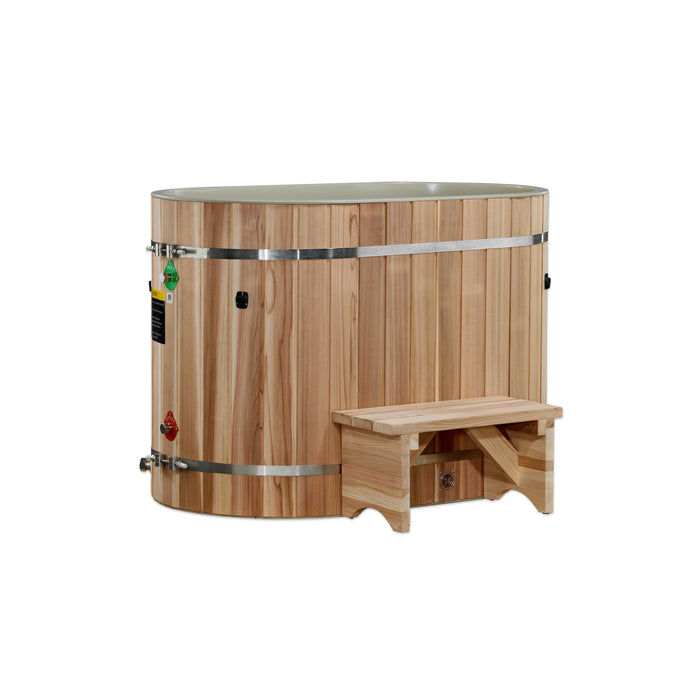 DCT Oval Barrel Tub (50-P) Pacific Cedar - 3/4 IN-OUT without Motor