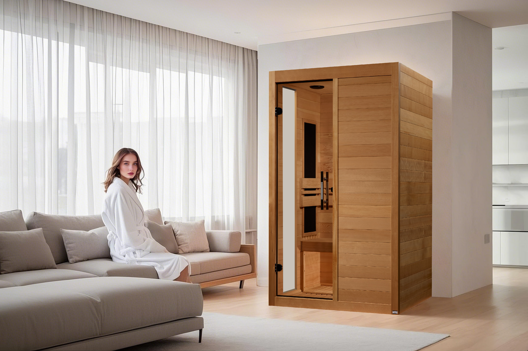 Dynamic "Lucca" 2 Person Low EMF FAR IR Sauna (DYN-6215-05)