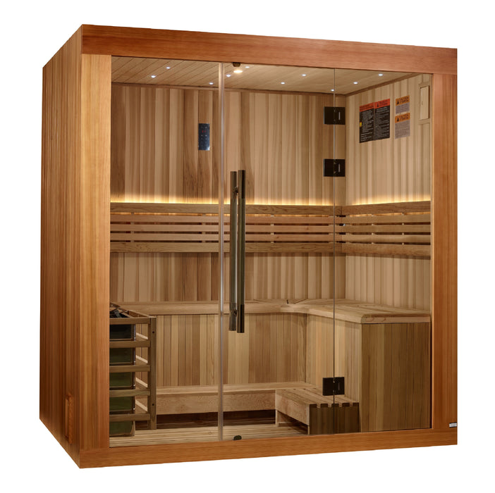 Golden Designs Updated "Copenhagen" 3 Person Traditional Sauna (GDI-7389-02)