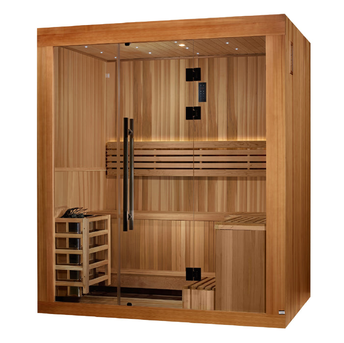 Golden Designs Updated "Copenhagen" 3 Person Traditional Sauna (GDI-7389-02)