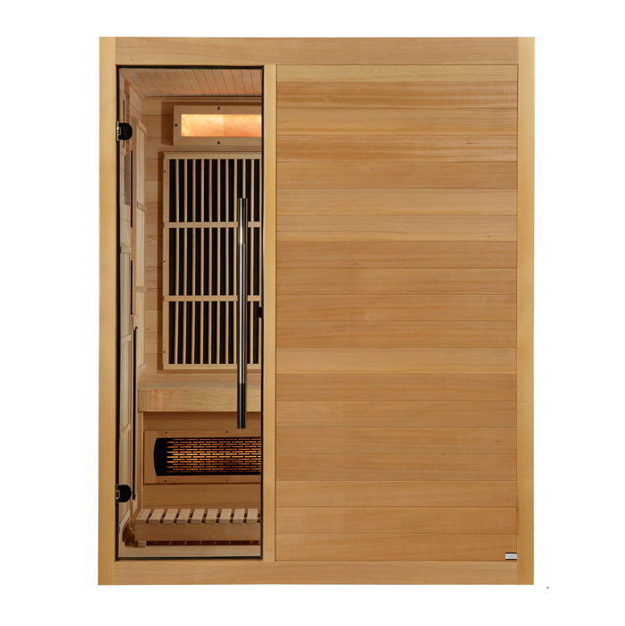 Golden Designs "Soria" 3 Person Hybrid Sauna (Indoor) Full Spectrum and Harvia Traditional Stove (GDI-8330-01)