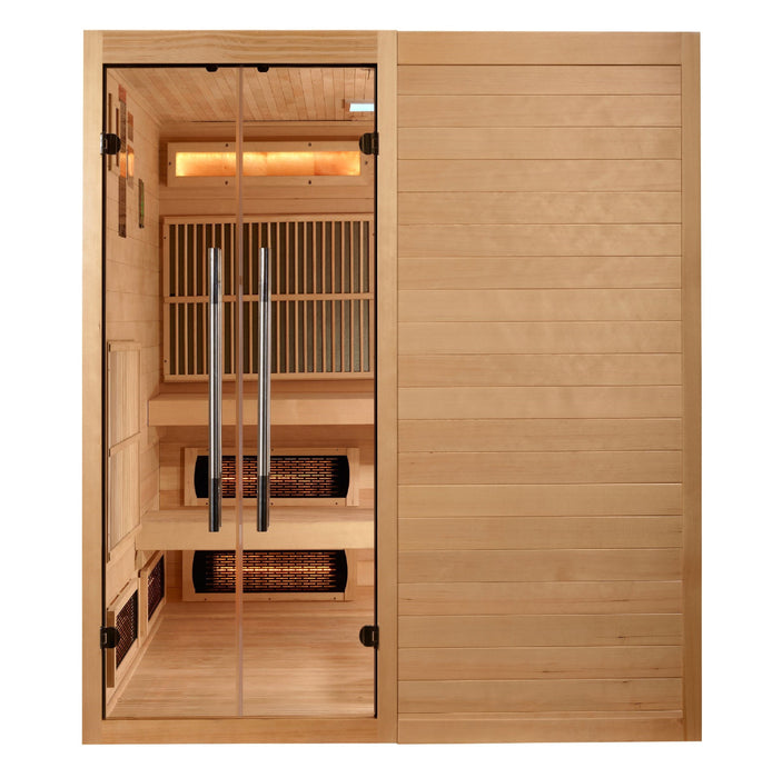 Golden Designs "Toledo" 6 Person Hybrid Sauna (Indoor) Full Spectrum and Harvia Traditional Stove (GDI-8360-01)