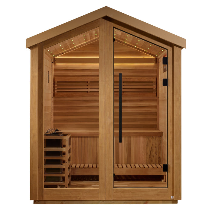 Golden Designs "Savonlinna" 3 Person Barn Outdoor Traditional Sauna (GDI-8503-01)