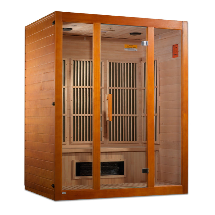 Maxxus "Alpine" Dual Tech 3 person Low EMF FAR IR Sauna (MX-J306-02S)
