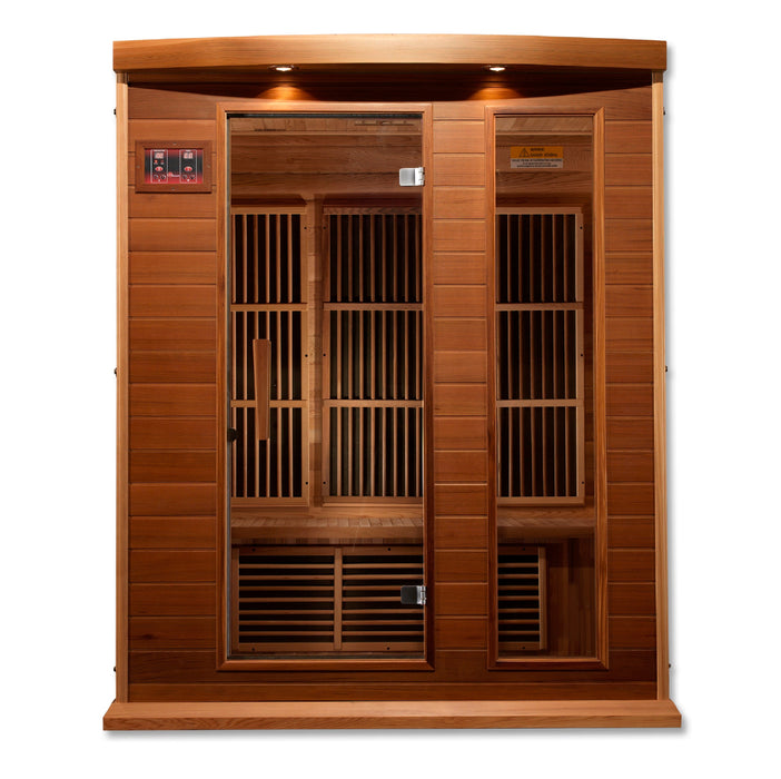 Maxxus 3 Red Cedar Person Low EMF FAR IR Sauna (MX-K306-01 CED)