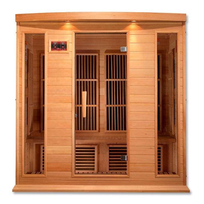 Maxxus 4 Person Low EMF FAR Infrared Carbon Canadian Hemlock Sauna (MX-K406-01)