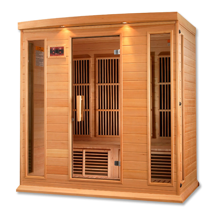 Maxxus 4 Person Low EMF FAR Infrared Carbon Canadian Hemlock Sauna (MX-K406-01)