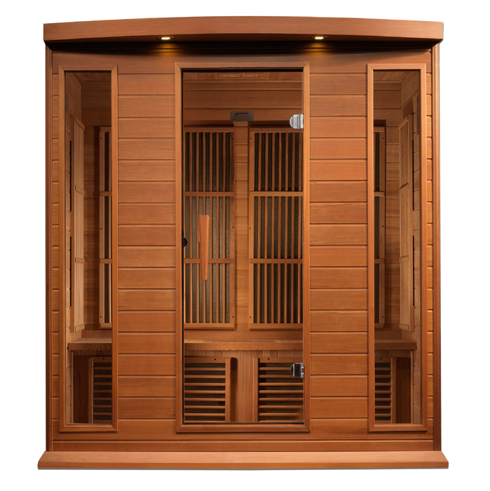 Maxxus 4 Person Low EMF FAR Infrared Carbon Canadian Red Cedar Sauna (MX-K406-01 CED)