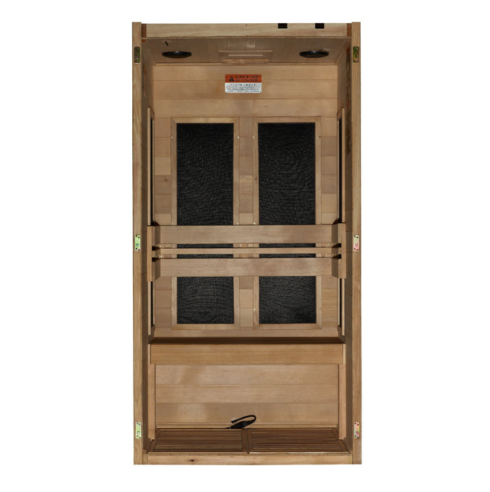 Maxxus "S-Line" 1 Person Ultra Low EMF FAR IR Sauna (MX-S106-01 Elite)